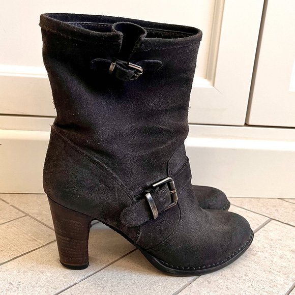 BARNEYS NEW YORK Grey Suede Ankle Boots - Picture 1 of 9